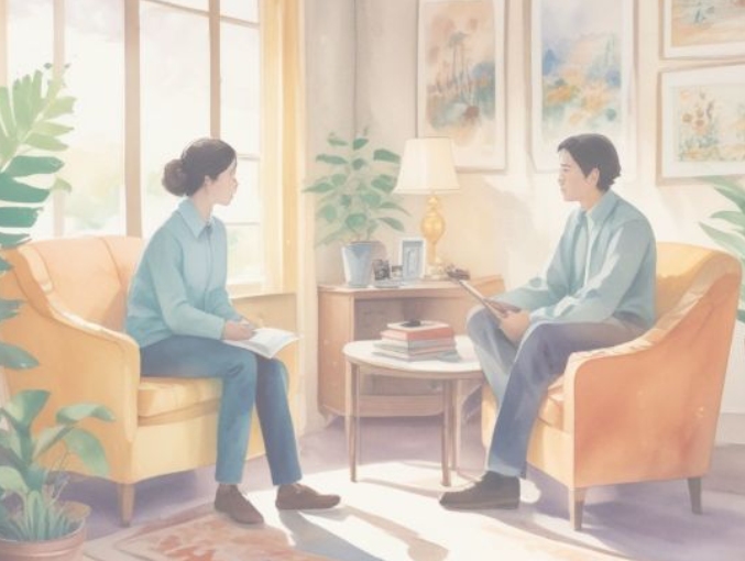 Two people telling stories